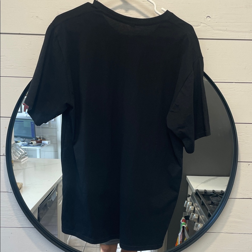 Black Shirt with Red Heart Accent - Like New: Worn Once - Picture 3 of 3
